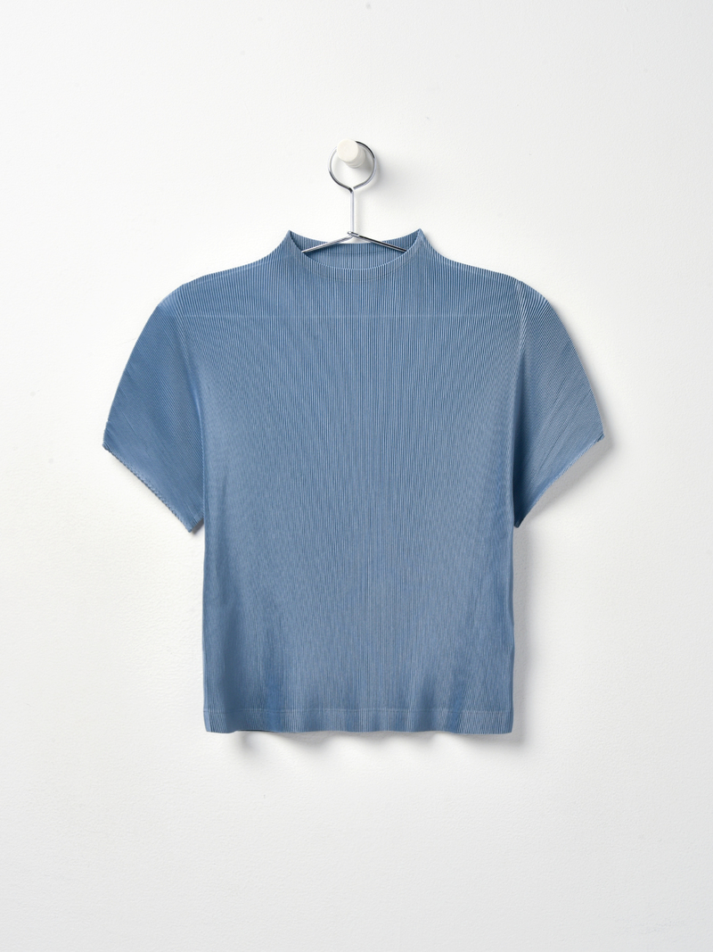 トップス PLEATS PLEASE ISSEY MIYAKE MIST Pleats Please Issey Miyake Mist Pleated Short-Sleeve Top
