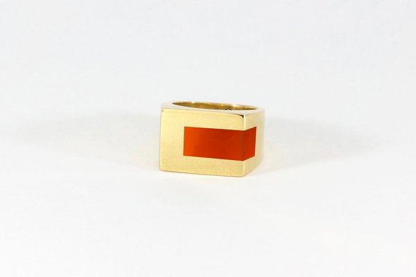 Legier Carnelian Stone Signet Strip Inlay Legier Carnelian Stone Signet Strip Inlay