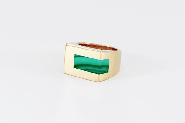 Legier Malachite Stone Signet Strip Inlay Legier Malachite Stone Signet Strip Inlay