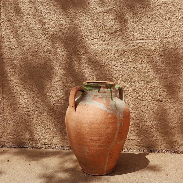 Vintage Italian Olive Jar with Handles - Terracotta Vintage Italian Olive Jar with Handles - Terracotta