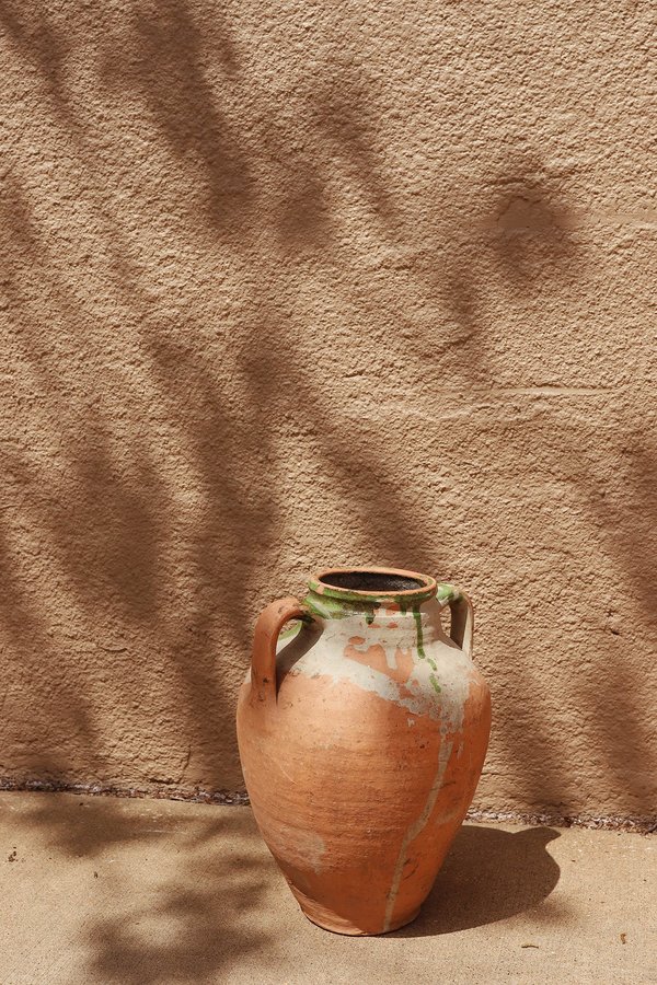 Vintage Italian Olive Jar with Handles - Terracotta Vintage Italian Olive Jar with Handles - Terracotta