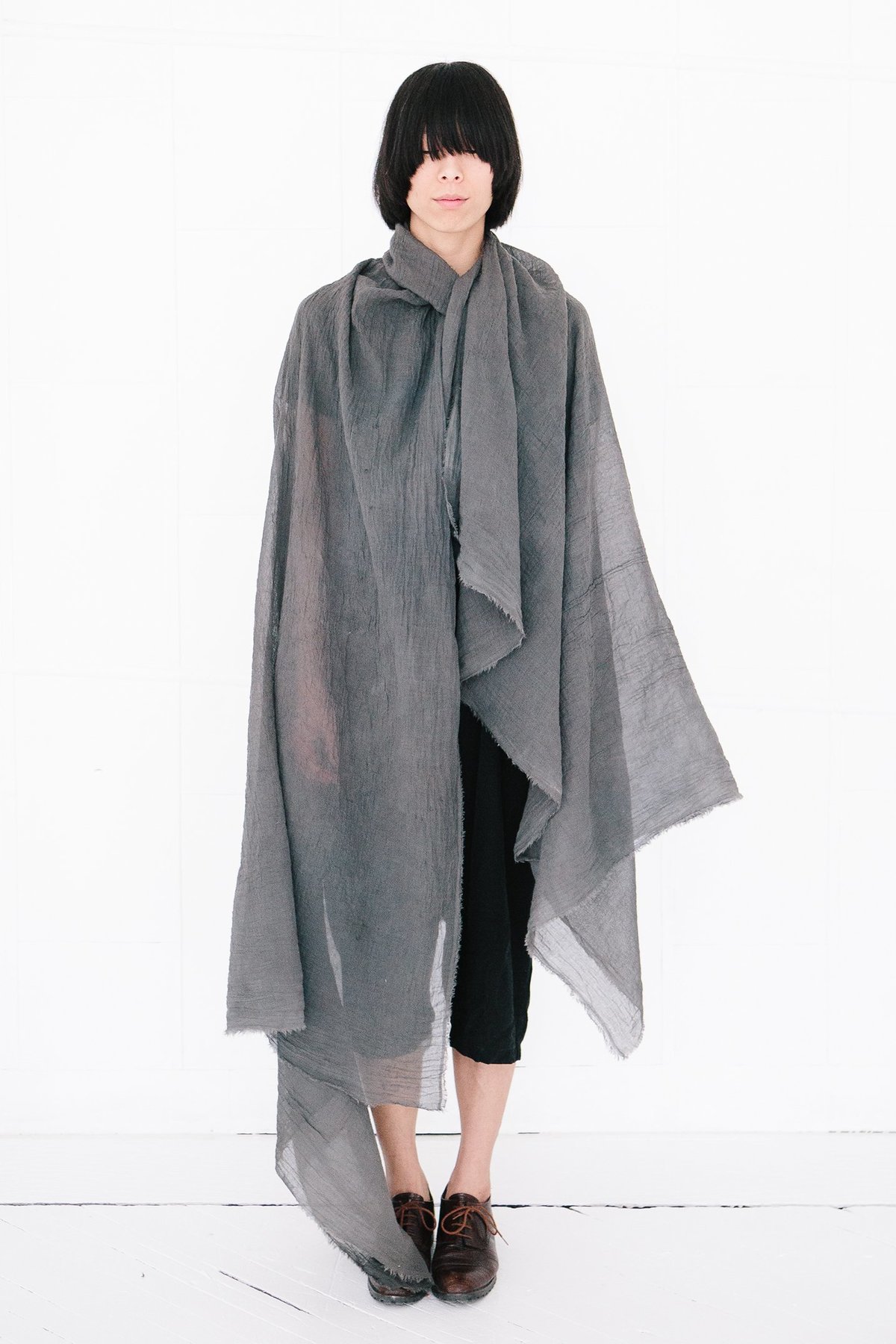 Scarf Shop fine organic cotton scarf - fog - Image 2 of 3