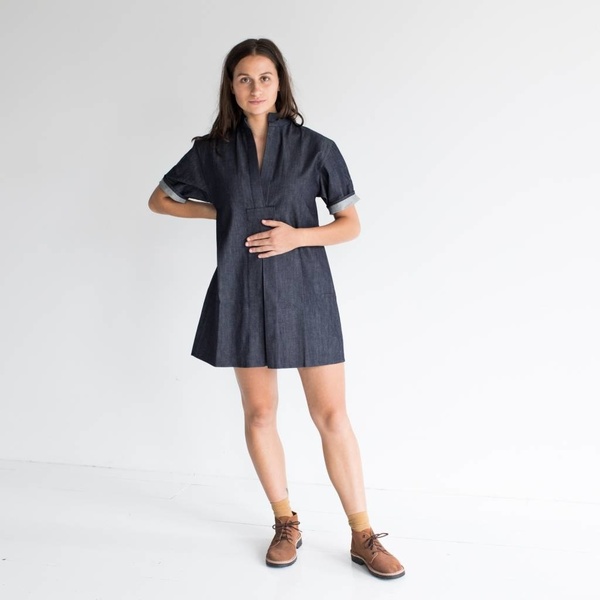 Sara Ruffin Costello Short Smock Dress - Denim Sara Ruffin Costello Short Smock Dress - Denim