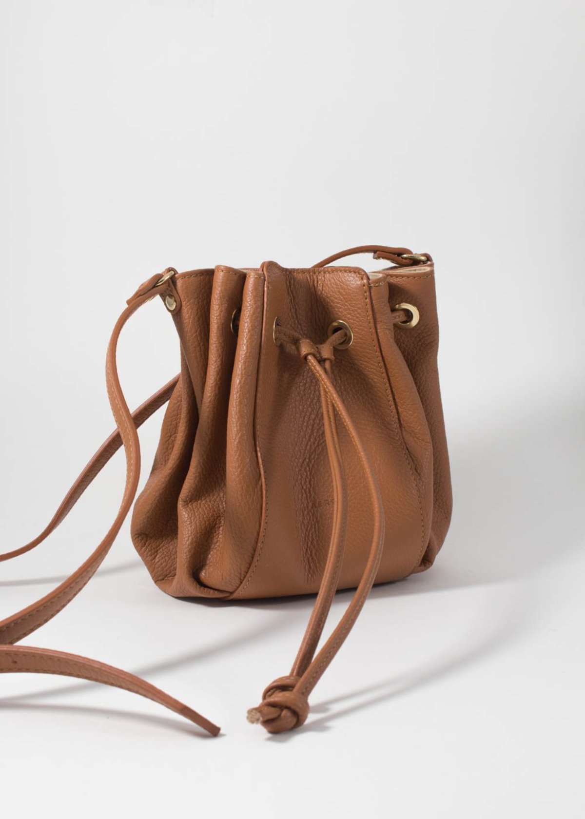 ÁERON Joan draw string bag - cognac - Image 1 of 3