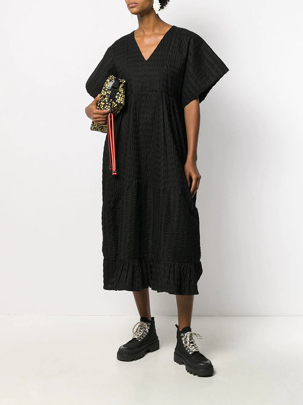 Henrik Vibskov Prawn Dress - Black Seersucker Henrik Vibskov Prawn Dress - Black Seersucker