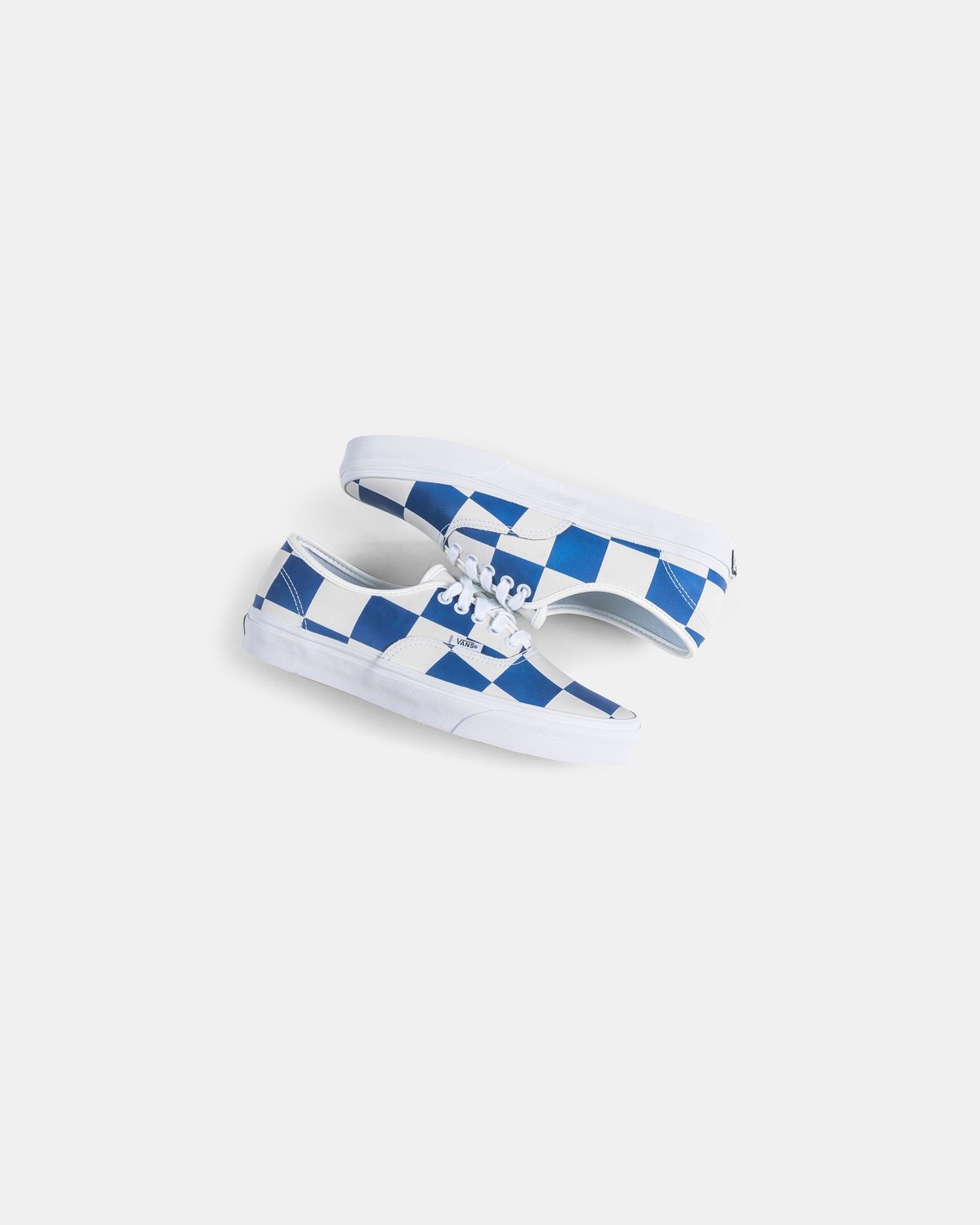 VANS Authentic Leather Check Shoe - white/blue - Image 2 of 5