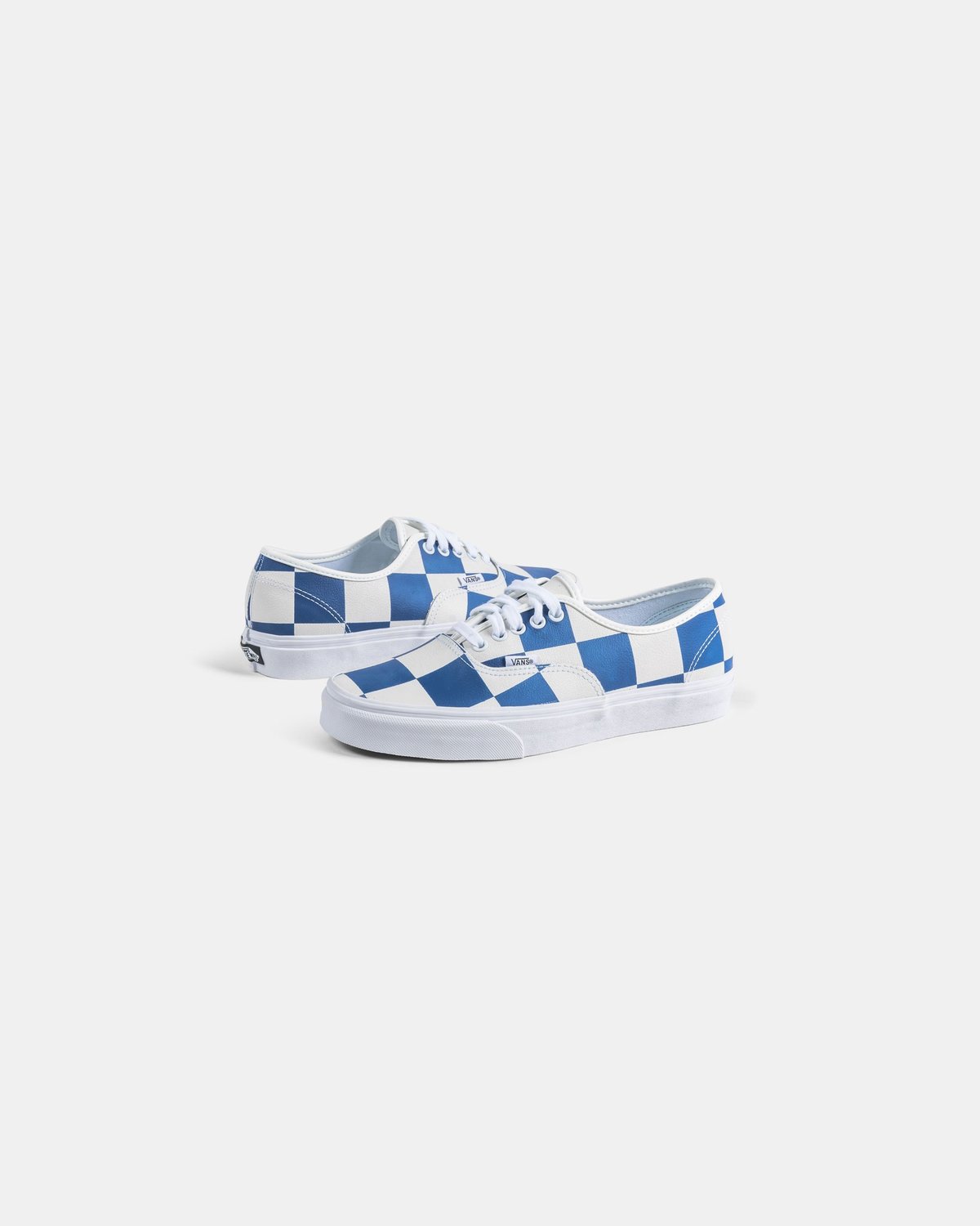 VANS Authentic Leather Check Shoe - white/blue - Image 4 of 5