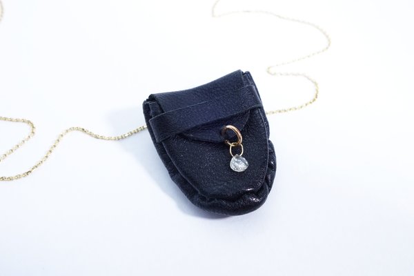 Talisman Floating Diamond Pouch Necklace Talisman Floating Diamond Pouch Necklace
