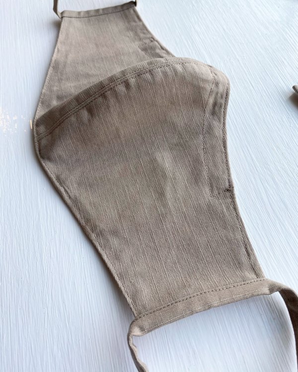Tony Shirtmakers American Rip Stop Khaki Cotton Face Mask Tony Shirtmakers American Rip Stop Khaki Cotton Face Mask