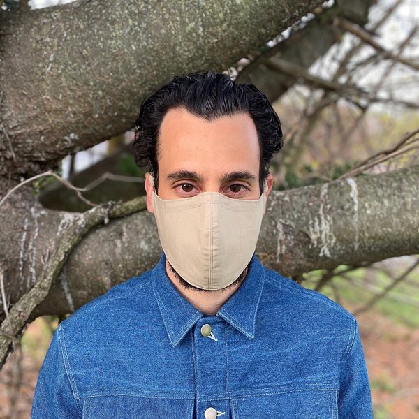 Tony Shirtmakers American Rip Stop Khaki Cotton Face Mask Tony Shirtmakers American Rip Stop Khaki Cotton Face Mask
