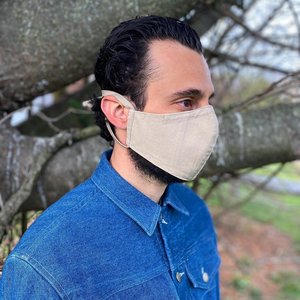 Tony Shirtmakers American Rip Stop Khaki Cotton Face Mask Tony Shirtmakers American Rip Stop Khaki Cotton Face Mask