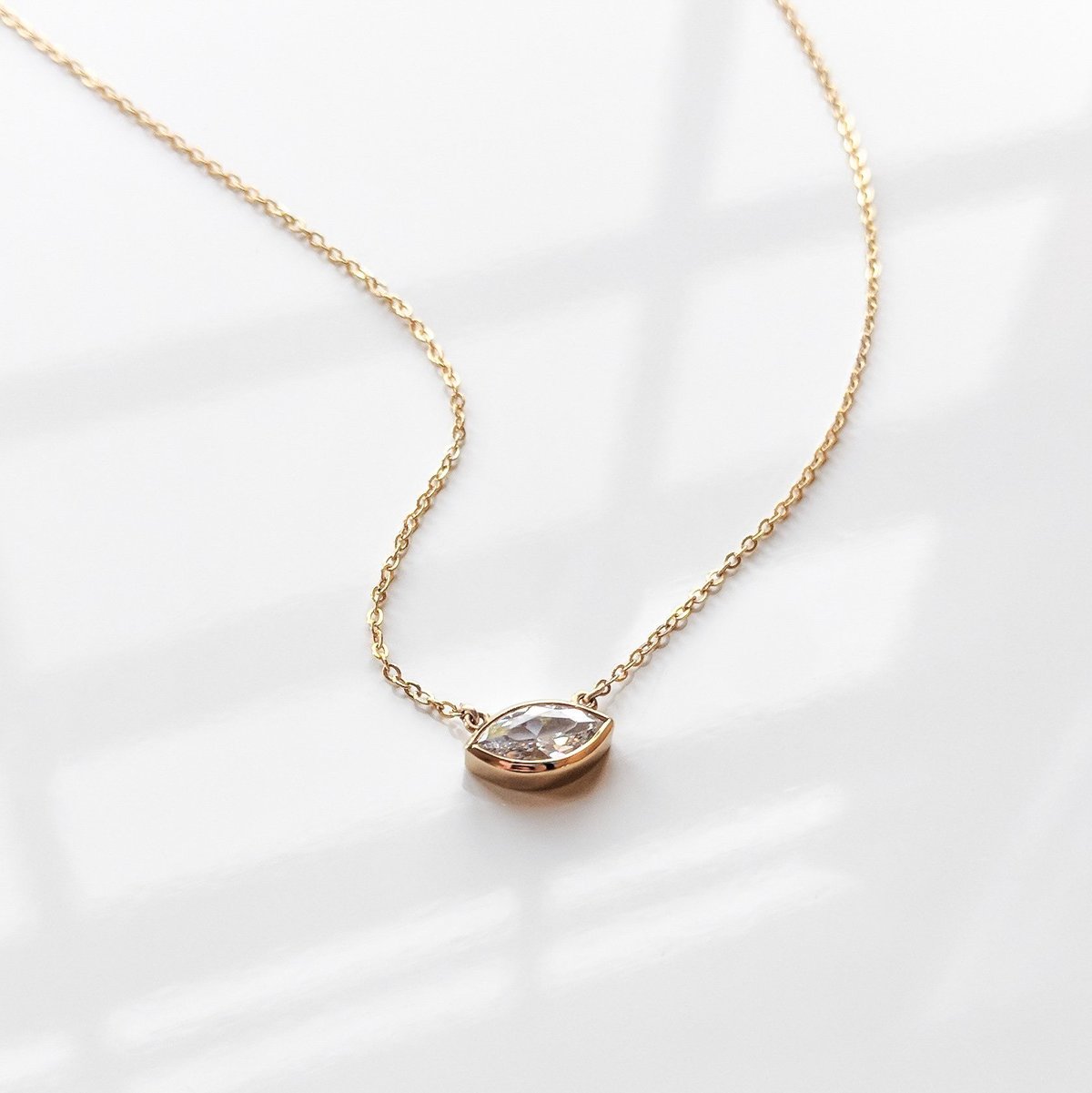 Thatch Iris Necklace - 14K Gold Vermeil - Image 1 of 1