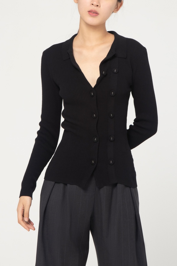 Christopher Esber ブラック　カーディガン Christopher Esber DOUBLE BUTTON CARDI | Garmentory
