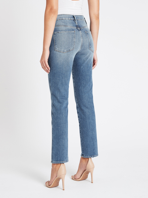 FRAME Denim Le Sylvie Slender Straight Jean - Light Denim FRAME Denim Le Sylvie Slender Straight Jean - Light Denim