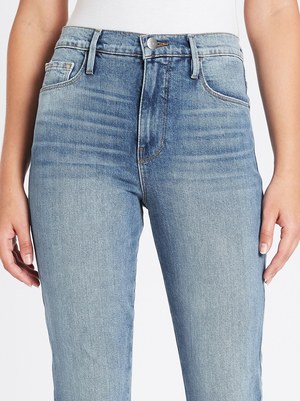 FRAME Denim Le Sylvie Slender Straight Jean - Light Denim FRAME Denim Le Sylvie Slender Straight Jean - Light Denim