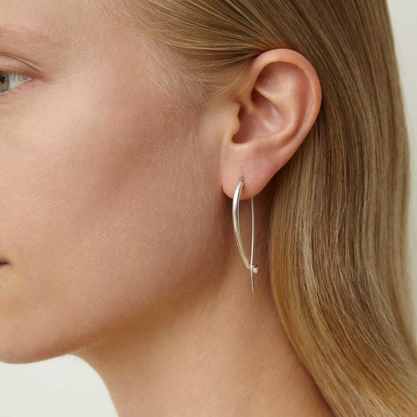 Quarry Large Triptych Earring - Solid silver Quarry Large Triptych Earring - Solid silver