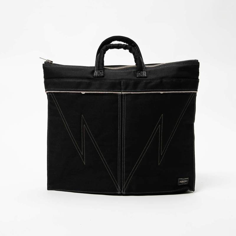 Neighborhood Porter x Indigo Dyed Denim Tote Bag - Black