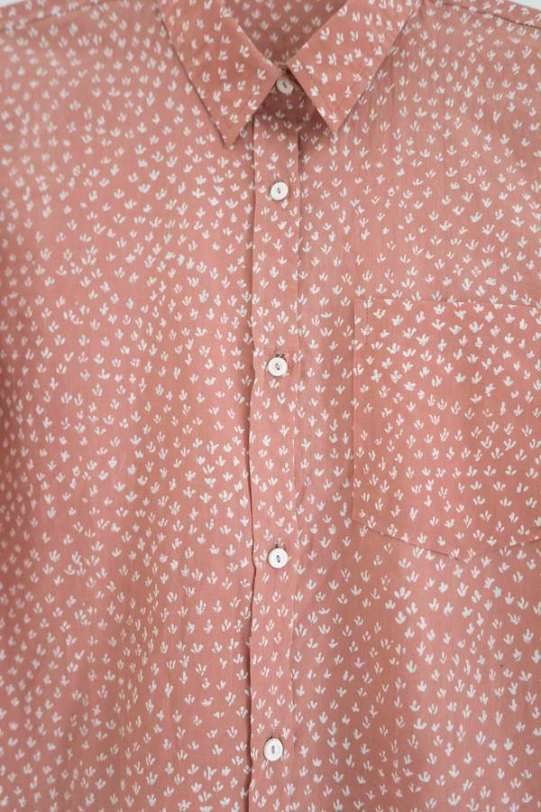 Karu Scrub Print Shirt - Dusty Pink Clay Karu Scrub Print Shirt - Dusty Pink Clay