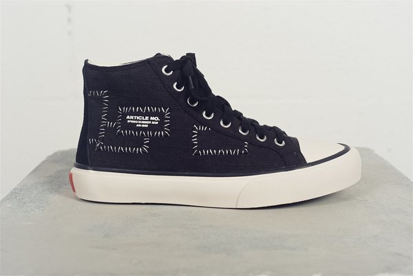 article nº Linen Canvas sneaker - black article nº Linen Canvas sneaker - black