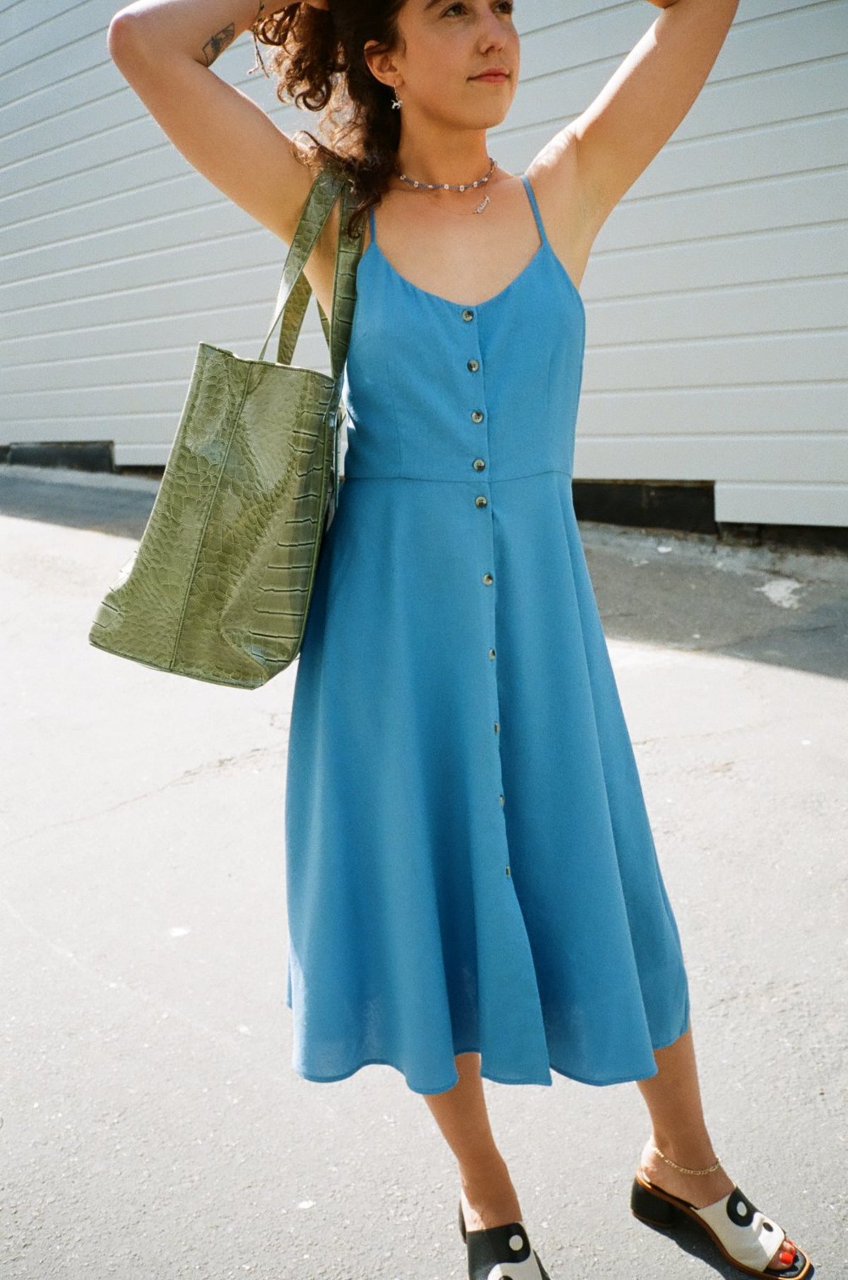 Rollas Midsummer Linen Dress - French Blue | Garmentory