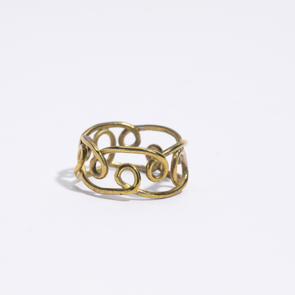 Aesa Loop Wire Ring - Brass Aesa Loop Wire Ring - Brass