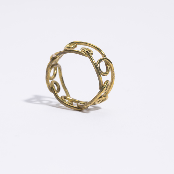 Aesa Loop Wire Ring - Brass Aesa Loop Wire Ring - Brass