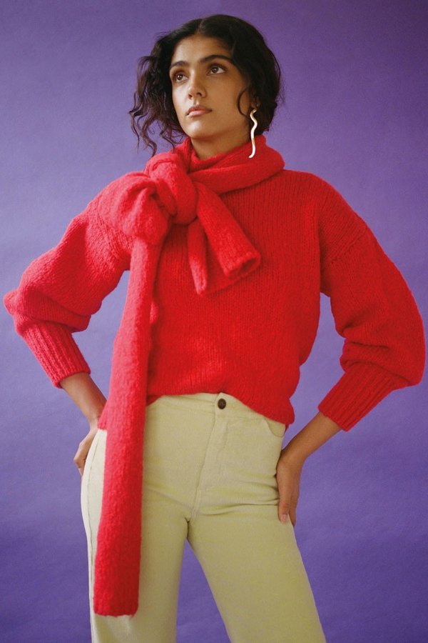 Paloma Wool Noche Sweater - Intense Red 