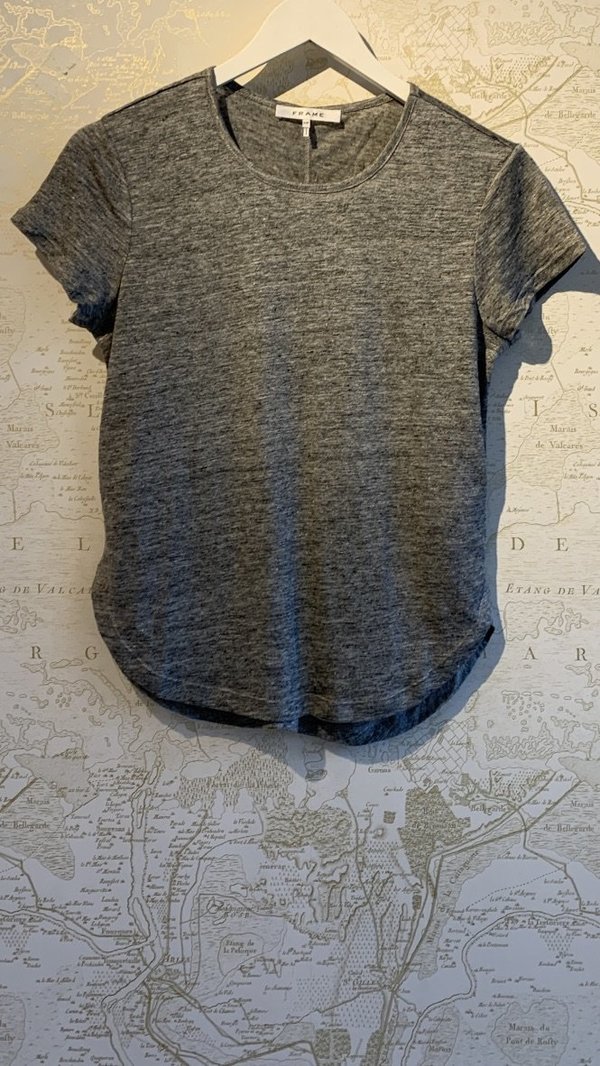 FRAME Denim Classic Linen Tee - grey FRAME Denim Classic Linen Tee - grey