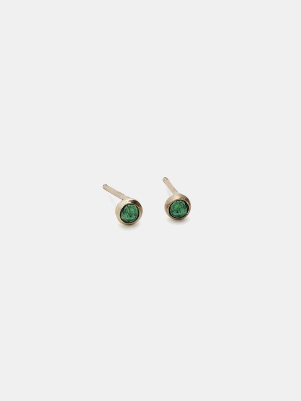 blanca monrós gómez emerald bezel stud - 14k gold blanca monrós gómez emerald bezel stud - 14k gold
