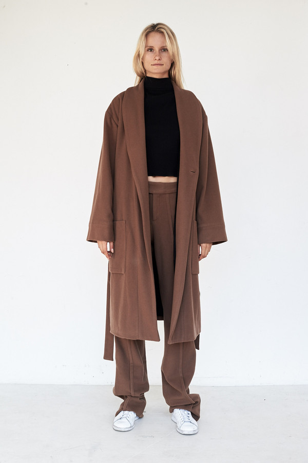 Wool Full Robe Coat Wool Full Robe Coat