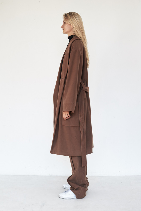 Wool Full Robe Coat Wool Full Robe Coat