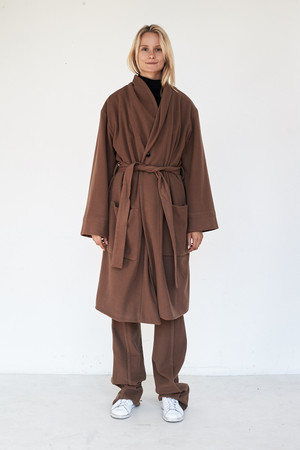 Wool Full Robe Coat Wool Full Robe Coat