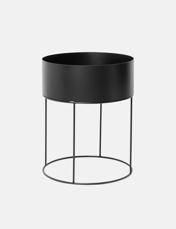 Ferm Living Round Plant Box - Black Ferm Living Round Plant Box - Black