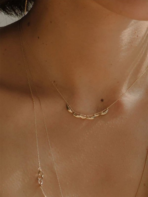 blanca monrós gómez six fin necklace - 14k gold blanca monrós gómez six fin necklace - 14k gold