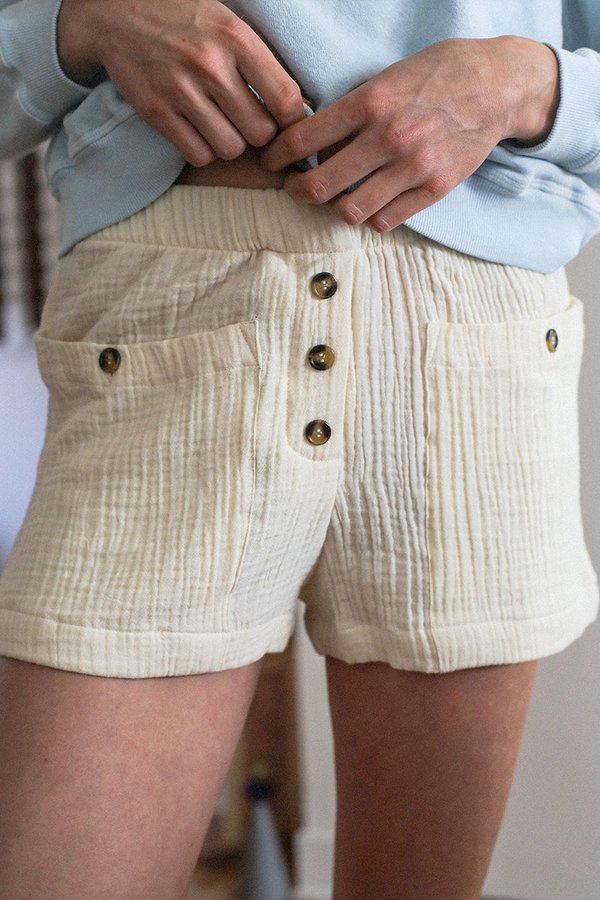 BACK BEAT RAGS Organic Cotton Boxer Shorts - Natural BACK BEAT RAGS Organic Cotton Boxer Shorts - Natural
