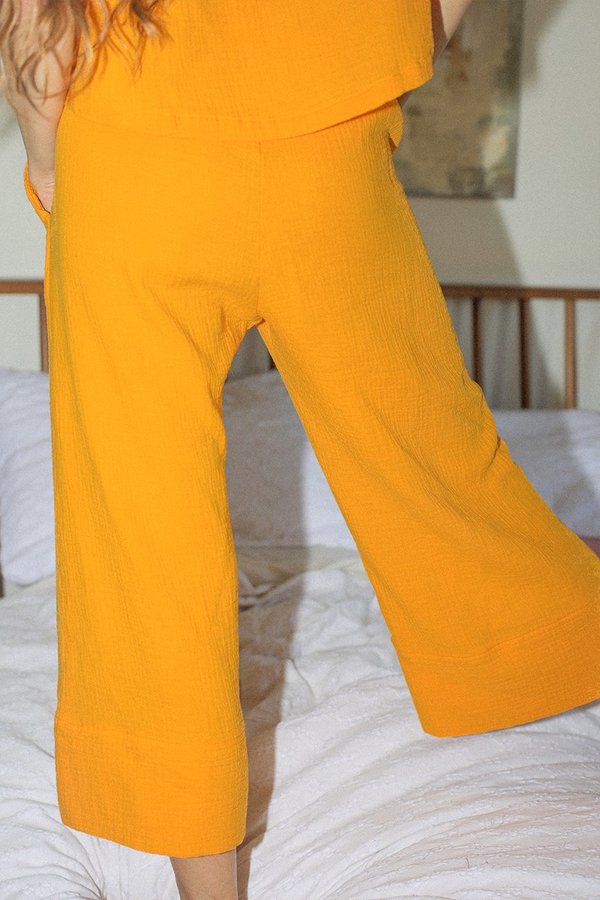BACK BEAT RAGS Organic Cotton Pajama Bottom - Saffron BACK BEAT RAGS Organic Cotton Pajama Bottom - Saffron