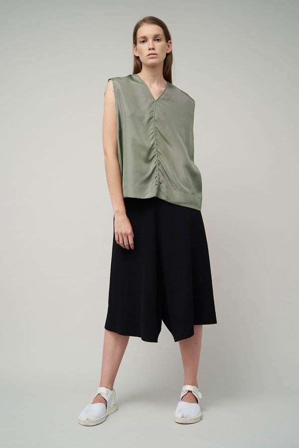 OYUNA Jasia Woven Luxury Sleeveless Cotton Top - Green Mist OYUNA Jasia Woven Luxury Sleeveless Cotton Top - Green Mist
