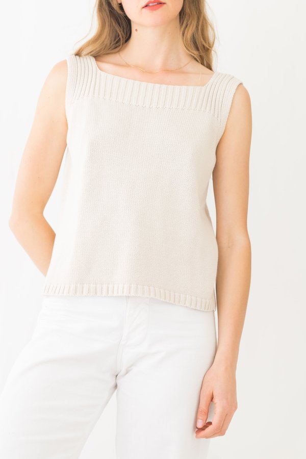 Vintage Jeanne Pierre Knit Tank - beige Vintage Jeanne Pierre Knit Tank - beige