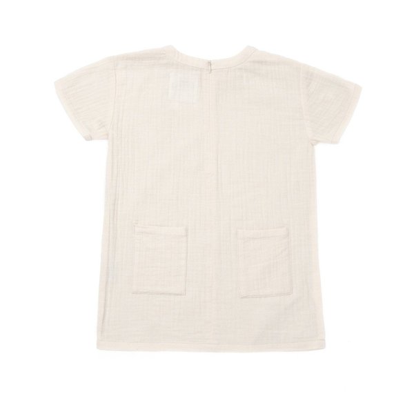 Kids Gauze Shift Dress - White Kids Gauze Shift Dress - White