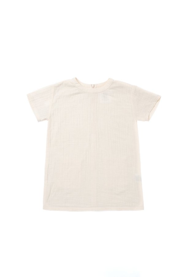 Kids Gauze Shift Dress - White Kids Gauze Shift Dress - White