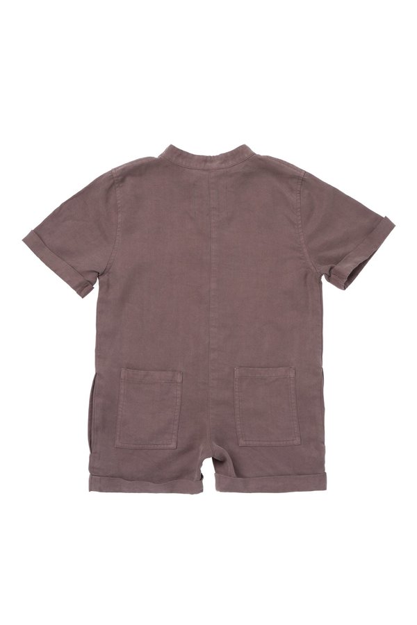 Kids Mechanic Short Jumpsuit - Grey Kids Mechanic Short Jumpsuit - Grey
