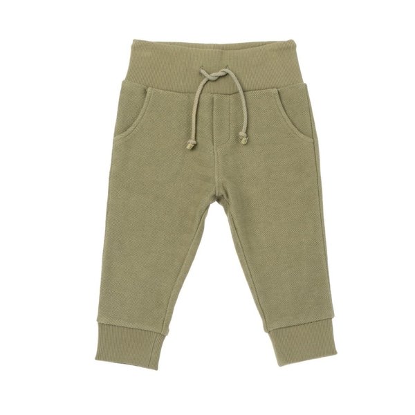kids Omamimini Textured Terry Sweatpants - Olive kids Omamimini Textured Terry Sweatpants - Olive