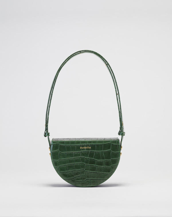Audette Nuit Bag - Croco Green Audette Nuit Bag - Croco Green