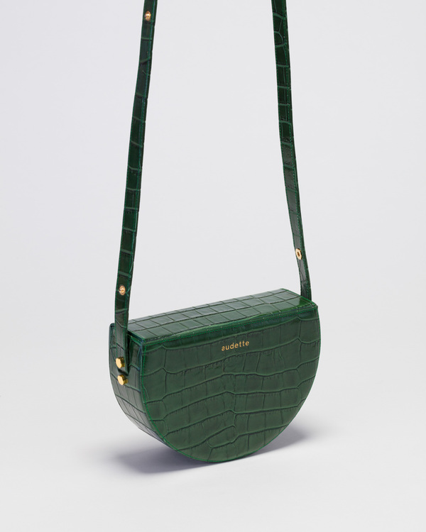Audette Nuit Bag - Croco Green Audette Nuit Bag - Croco Green