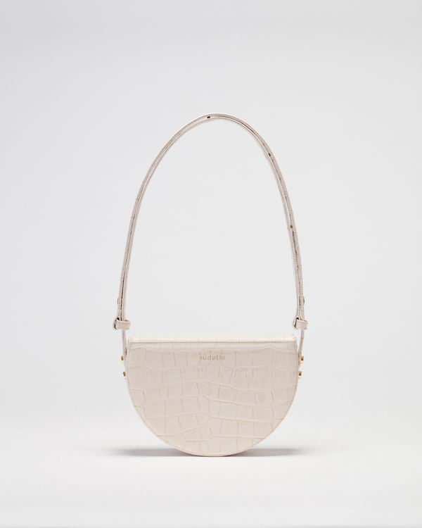 Audette Nuit Bag - Croco Cream Audette Nuit Bag - Croco Cream