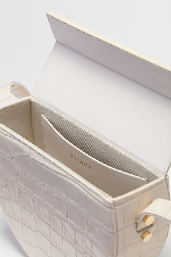 Audette Nuit Bag - Croco Cream Audette Nuit Bag - Croco Cream
