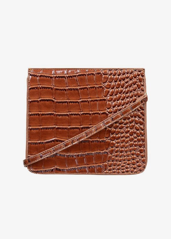 BRIE LEON Audrey Bag - Dark Brown Oily Croc BRIE LEON Audrey Bag - Dark Brown Oily Croc