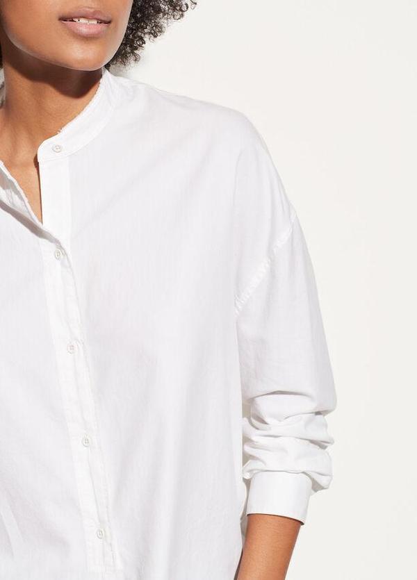 VINCE Raw Edge Oversized Shirt - Optic White VINCE Raw Edge Oversized Shirt - Optic White