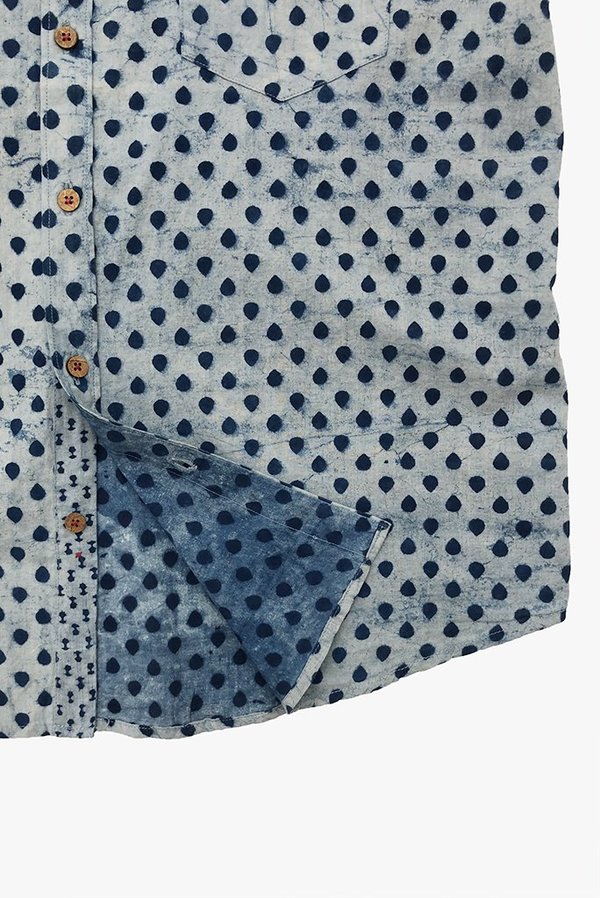 Raga Man Indigo SS Button Down Shirt - Drops Raga Man Indigo SS Button Down Shirt - Drops