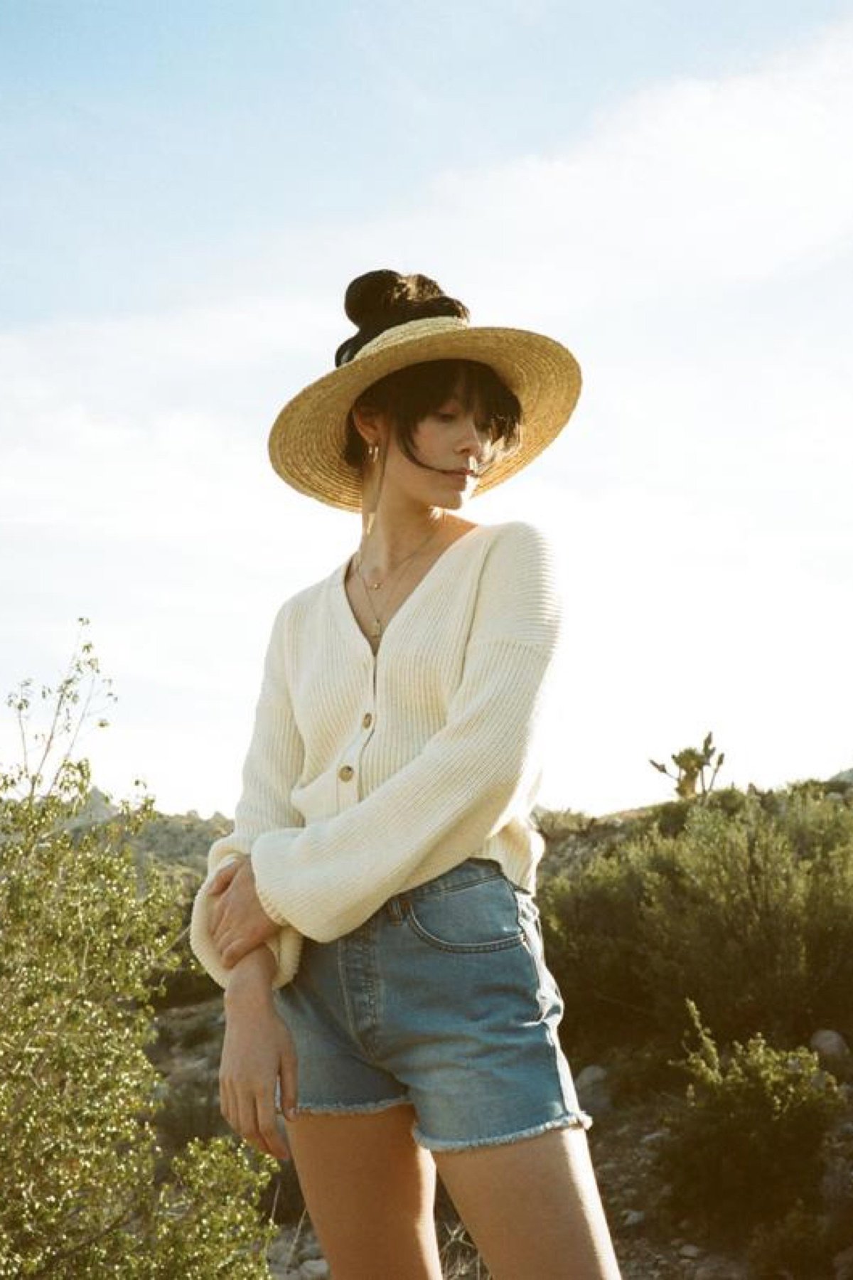 Brixton Barrio Cardigan - Dove  - Image 4 of 14